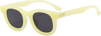Generic Square Men Outdoor Sunglasses Vacation Sports Women Driving Sun Glasses(Yellow)