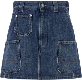 Givenchy Blue Denim Skirt