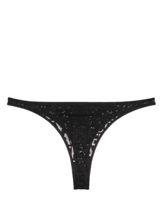 Versace String met mesh - Zwart