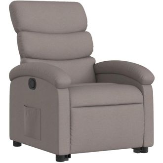 vidaXL Sill&oacute;n Reclinable Elevable Tela Gris Taupe Vidaxl