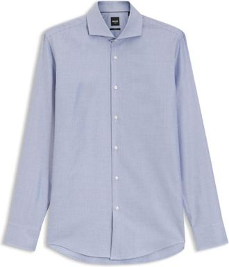 BOSS Wrinkle-resistant slim-fit shirt in a cotton blend