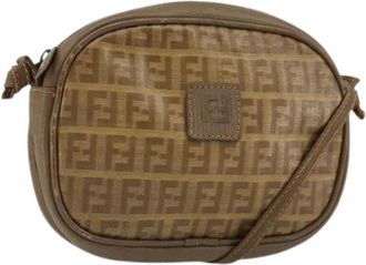 Fendi Pre-owned Cross Body Bags, female, Brown, Size: ONE SIZE Pre-owned Canvas Cross Body Bag