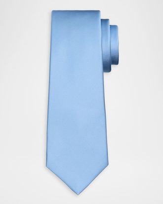 Kiton Men & apos;s Solid Silk 7-Fold Tie