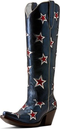 Ariat Womens Casanova Star X Toe Western Boots in Starlight Blue, B Medium Width, Size 5.5, by Ariat
