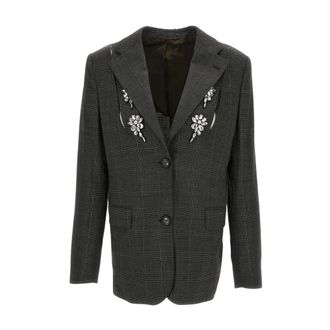 Simone Rocha Dames, Jassen, Grijs, Maat: XS Wol