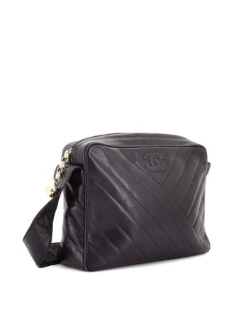 Chanel CC Camera Diagonal Quilted Caviar Medium shoulder bag - Nero