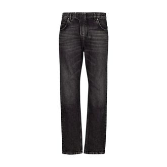 Balmain Straight Fit Jeans, male, Gray, W30, Regular-fit Denim Jeans