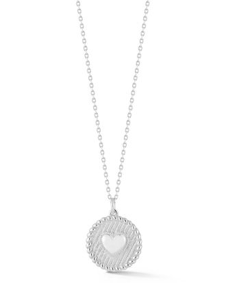 Sphera Milano Silver Heart Medallion Necklace