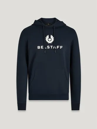 Belstaff Belstaff Signature Hoodie Mens Cotton Fleece Dark Ink Size 3XL