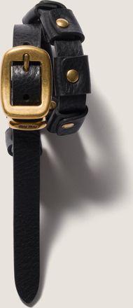 Miu Miu Leather bracelet with buckle