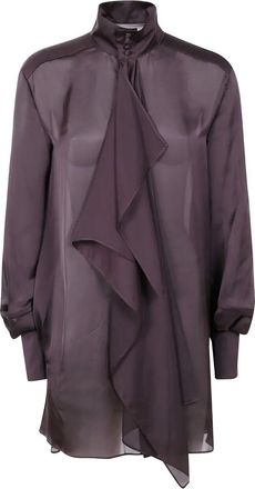sacai Turtle Neck Satin Dress