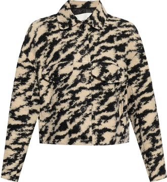 Isabel Marant Ferida zebra-print coat - women - Wool/Polyester - 36 - Neutrals