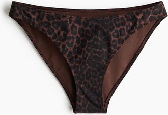 H&M Bikinihose - Dunkelbraun/Leopardenprint