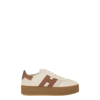 Hogan H698 Platform Sneakers - Dames - Sneakers - Beige - 40 EU - Leer - Schoenen