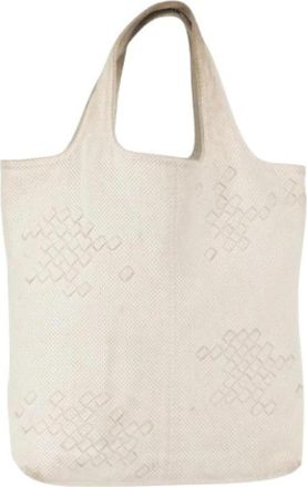 Bottega Veneta Pre-owned Vintage Tote Bag - Dames - Vintage Shopper - Wit - ONE Size - Leer - Vintage