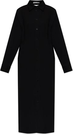 Balenciaga Kleedjes, Dames, Zwart, S, Wol, Jurk met lange mouwen