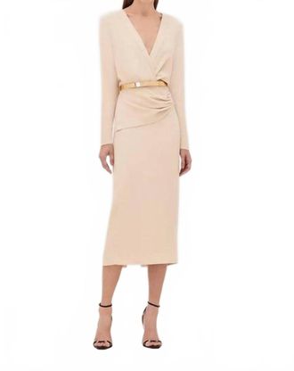 Alexis Fraser Midi Dress In Cream