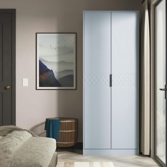 Lewis's Harlequin Double Wardrobe in Denim Blue - Ready Assembled - Lewiss Home | TJ Hughes