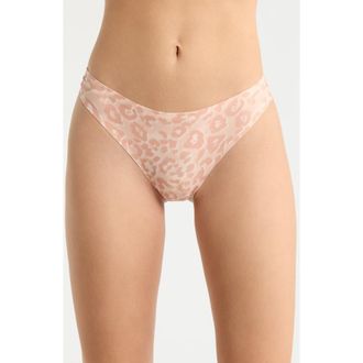 Chantelle Soft Stretch Thong in Leo Blush at Nordstrom