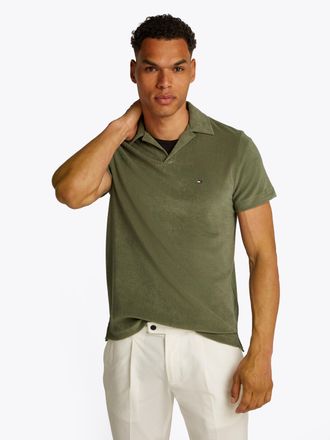 Tommy Hilfiger Poloshirt TOMMY HILFIGER TOWELLING REG POLO, Herren, Gr. XXL, gr&uuml;n (battle gr&uuml;n), Jersey, Obermaterial: 77% Baumwolle, 23% Polyester, regular fit, Shi