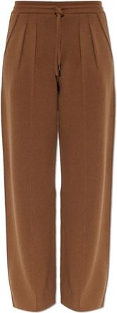 Max Mara Funale Wool Trousers - Trousers - Mujer - Marr&oacute;n - XS