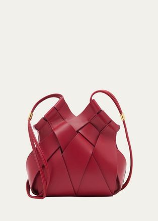 Ulla Johnson Charlotte Woven Leather Crossbody Bag