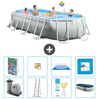Intex Piscina Prism Frame Oval - 503x274x122 Cm - 9-piezas S570