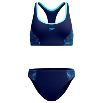 Speedo Placement 2 Piece Bikini f&uuml;r Damen | blau
