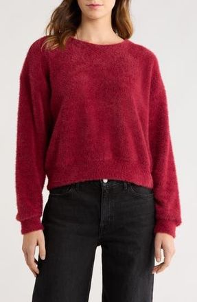 Splendid Fallon Fuzzy Crewneck Sweater in Cherry On Top Red at Nordstrom Rack, Size X-Large