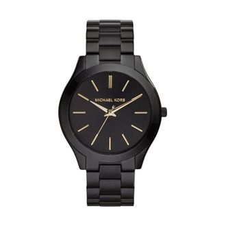 Michael Kors Slim Runway Horloge - Dames - Horloges - Zwart - ONE Size - Accessoires