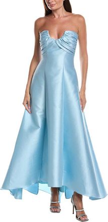 Badgley Mischka Strpls Scoop Hi Low Maxi Dress