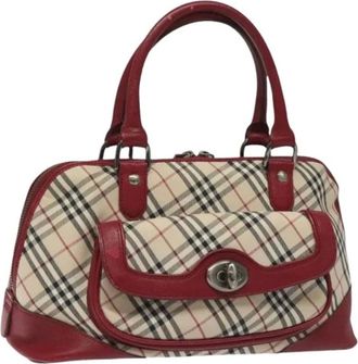 Burberry Pre-owned Handbags, female, Beige, Size: ONE SIZE Pre-owned Vintage Canvas Hand Bag