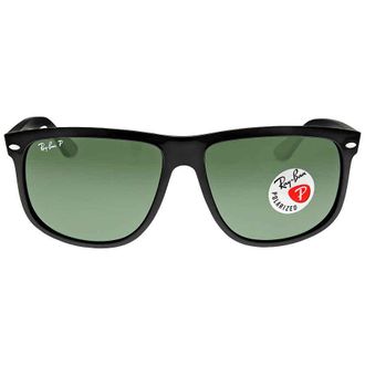 Ray-Ban Ray Ban Boyfriend Polarized Green Rectangular Mens Sunglasses RB4147 601/58 60