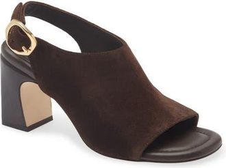 Rag & Bone Gigi Slingback Sandal in Dark Chocolate Suede at Nordstrom, Size 39.5