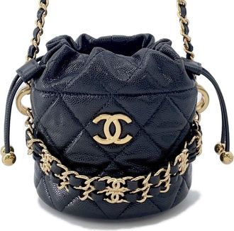 Chanel Grained Calfskin Shoulder Bag (Pre-Owned)