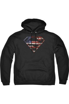 Gildan Superman Super Patriot Adult Pull Over Hoodie / Hooded Sweatshirt