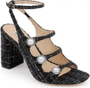 Badgley Mischka Vella Ankle Strap Sandal in Black Multi at Nordstrom Rack, Size 6.5