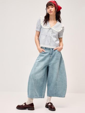 Twik Womens Supple denim barrel jean