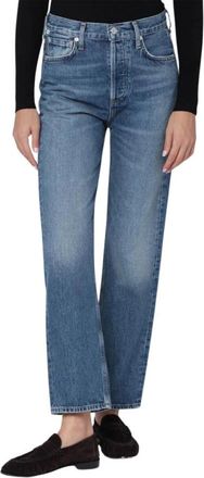 Citizens Of Humanity Blaine High Rise Straight Jean - Dames - Cropped Jeans - Blauw - W30 - Katoen - Jeans
