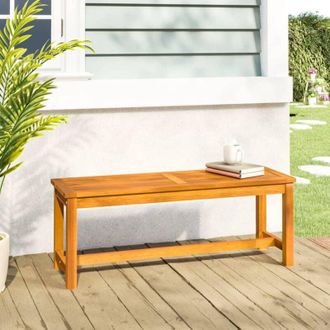 vidaXL vidaXL Panca da Giardino 110x35x45 cm in Legno Massello di Acacia
