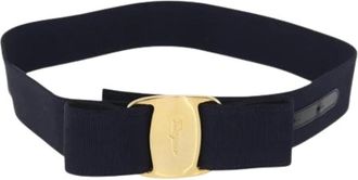 Ferragamo Pre-owned Belts, female, Blue, Size: ONE SIZE Pre-owned Canvas Belt