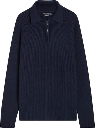 Begg x Co Maglione Magnus con mezza zip - Blu