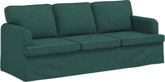 vidaXL Sof&aacute; Verde Oscuro 201 X 80 X 85 Cm Tela Vidaxl