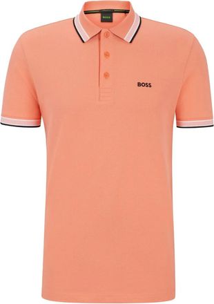 HUGO BOSS Klassieke Poloshirt - Heren - Polos - Rood - L - Katoen - Tops