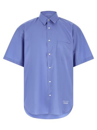 Comme Des Gar&ccedil;ons Light Blue Logo Embroidery Shirt