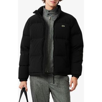Lacoste Water Repellent Down Puffer Jacket in 031 Black at Nordstrom, Size 48 Us