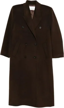 Frankie Shop Jassen, Dames, Bruin, M, Wol, Gaia Double-Breasted Coat