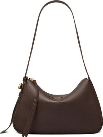 Tory Burch zip-fastening flap shoulder bag - women - Microfibre/Leather - One Size - Brown