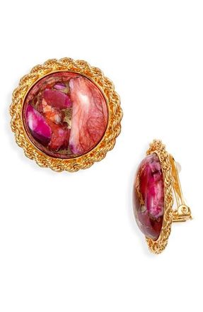 Nest Spiny Oyster Clip-On Earrings in Pink at Nordstrom