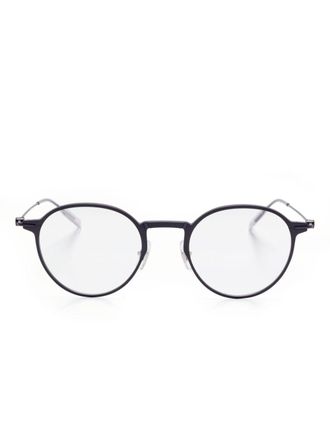 Montblanc round-frame glasses - men - Metal - 49 - Blue